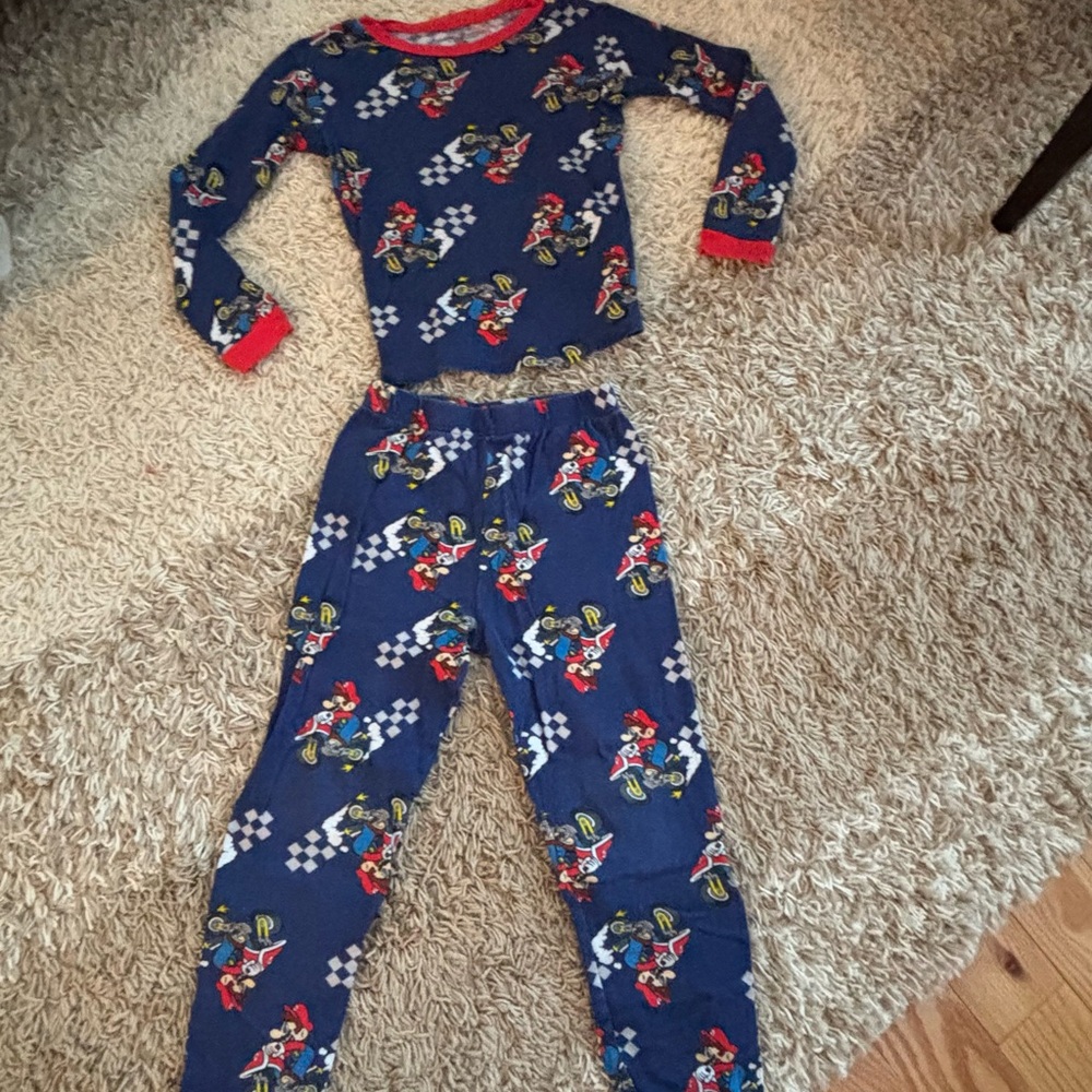 Kids Racing Theme Pajama Set in Blue